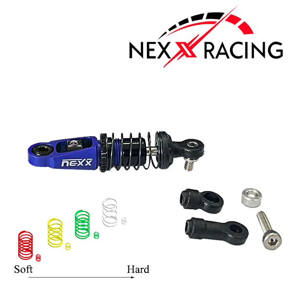 NEXX Racing Mini-Z Premium Aluminum Dual Spring Oil-Filled Center Shock (Blue)