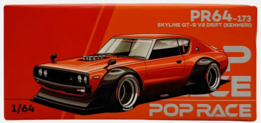PopRace Skyline GT-R V8 Drift (Kenmeri) Orange