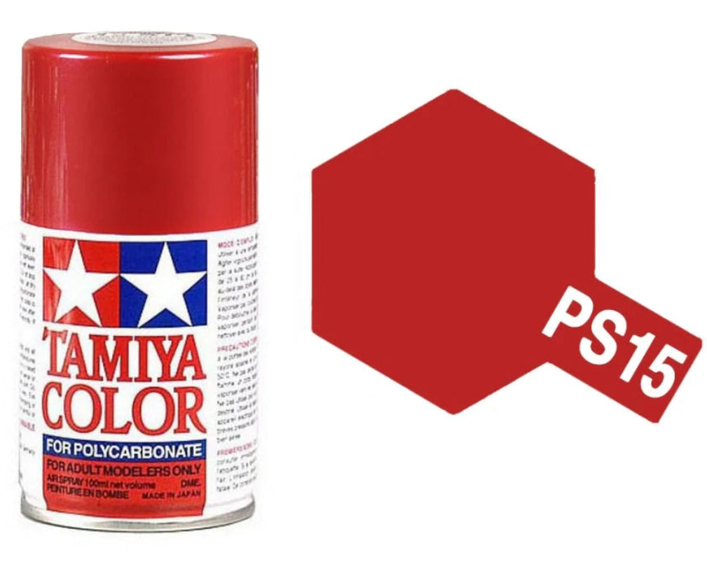 Tamiya PS-15 Metallic Red Lexan Spray Paint (100ml)