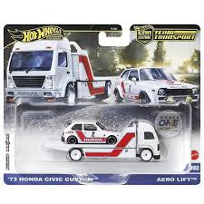 Hot Wheels 73 Honda Civic Custom / Aero Lift Team Transport
