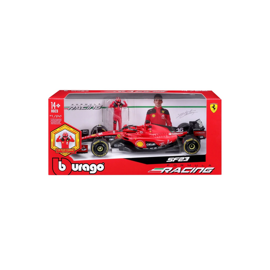 Bburago 1/24 Scale SF-23 Formula 1 Team w/ Figure