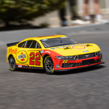 LOS1122522 1/12 NASCAR RC Racecar Joey Logano No. 22 Shell 2025 Ford Mustang 2S AWD RTR Brushed On-Road (Battery & Charger Included)