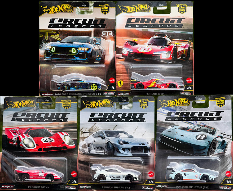 HotWheels Premium Circuit Legends Full Set HE