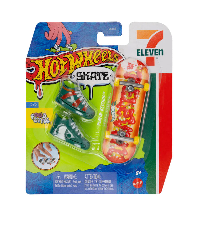 Hot Wheels Skate 7/11 Exclusive "Playin Ketchup" Skateboard