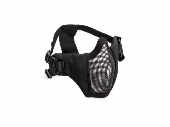 AGS19079 ASG Mesh Mask, Cheek Pad, Metal Front, Lower Half - Black