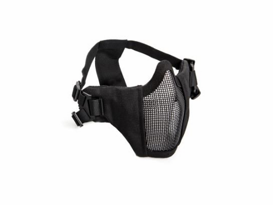 AGS19079 ASG Mesh Mask, Cheek Pad, Metal Front, Lower Half - Black