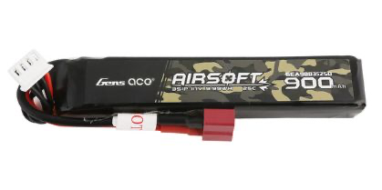 GEA9003S25D Gens Ace Airsoft 900mAh 11.1V 25C Dean Plug