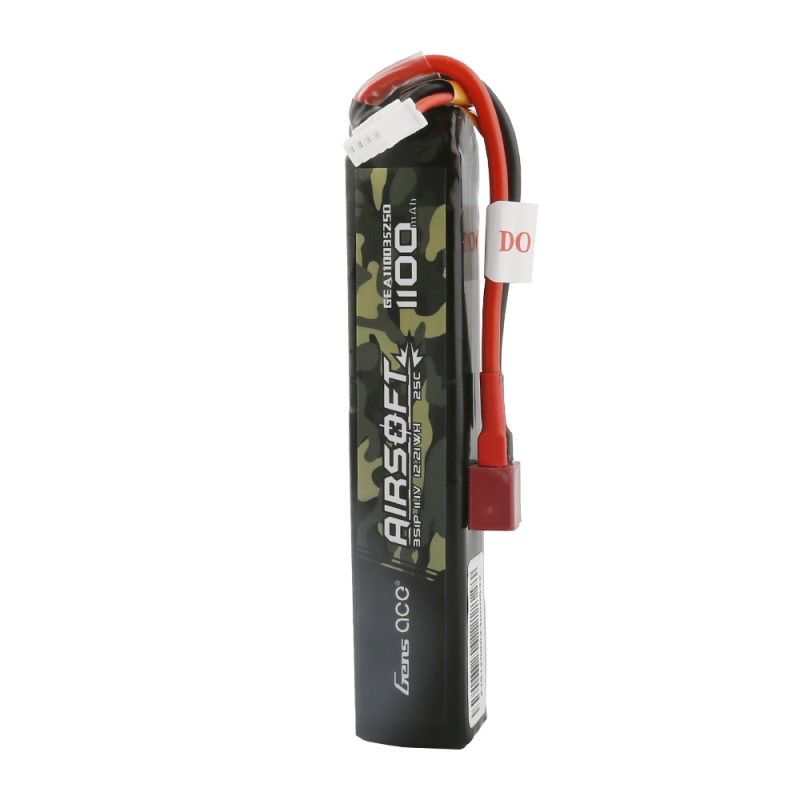 GEA11003S25D Gens Ace Airsoft 1100mAh 3S1P 11.1V 25C LiPo Deans Plug