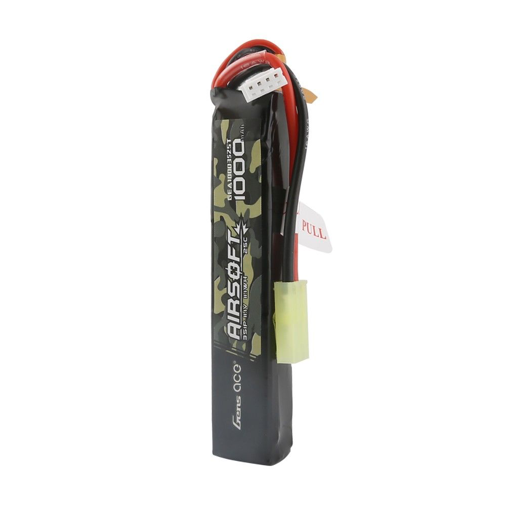 GEA10003S25T Gens Ace Airsoft 1000mAh 3S1P 11.1V 25C LiPo Tamiya Plug