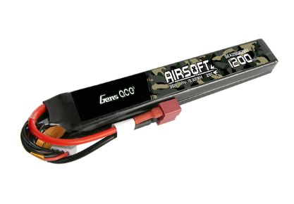 GEA12003S25D2 Gens Ace Airsoft 1200mAh 11.1V 25C Dean Plug