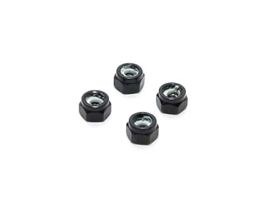 200408K PN Racing Alm. 2mm Wheel Lock Nut - Black