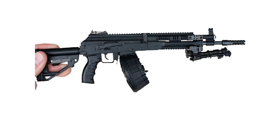 GoatGuns 1/3 Scale RPK LMG Metal Diecast Model Assembly Kit - Black