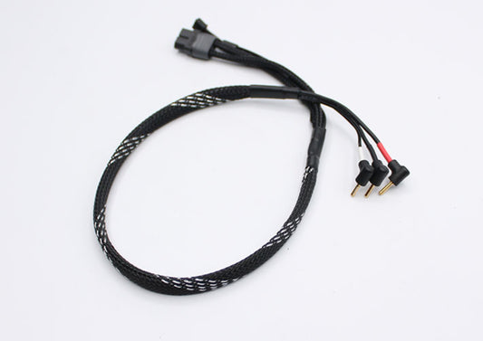 Reflex Racing 2mm Bullet Plug Charging Cable - Black and Silver