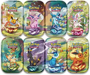 Pokemon Prismatic Evolutions Collectible Mini Tins