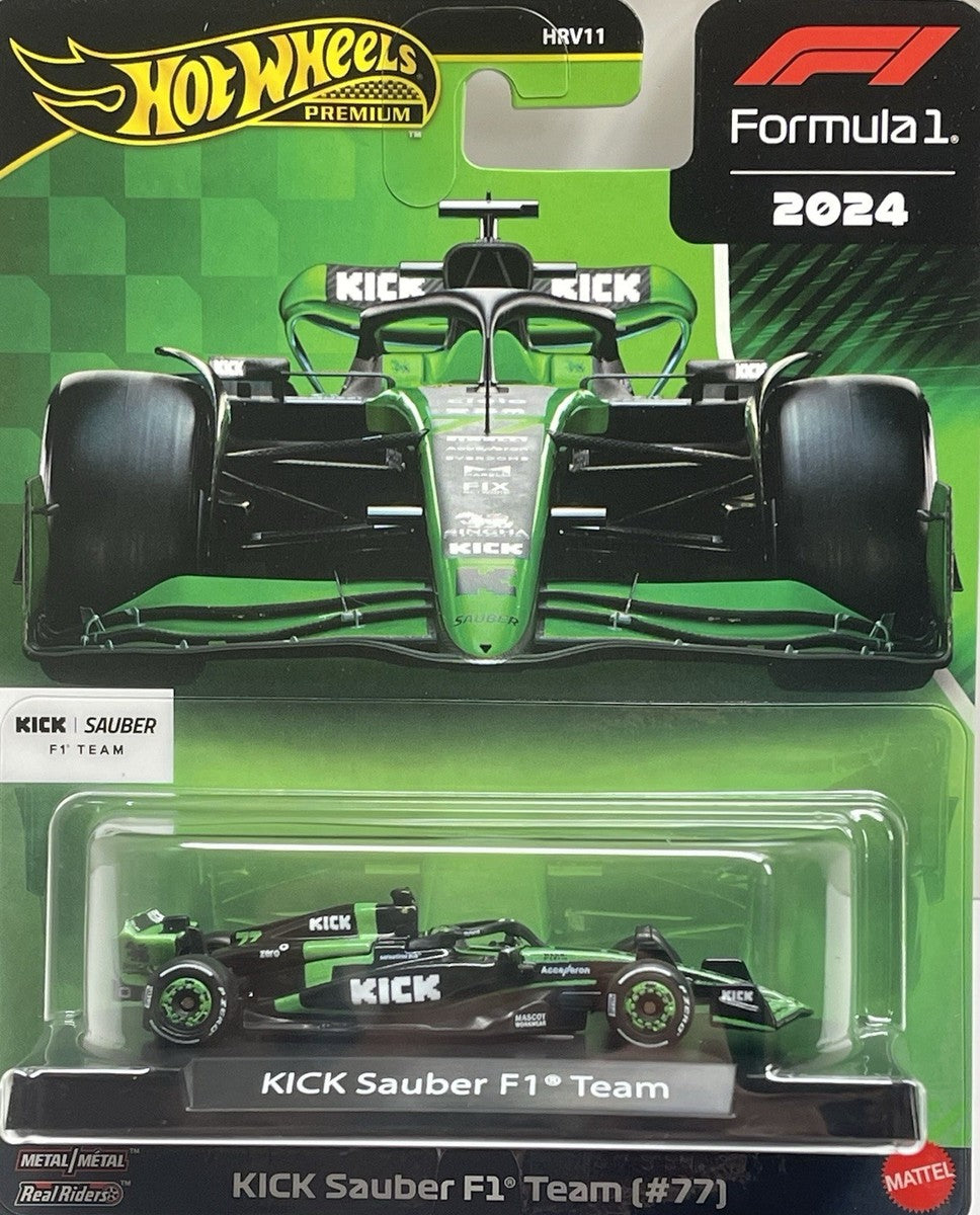 Hot Wheels Premium KICK Sauber F1 Team #77