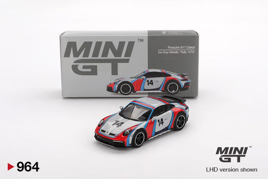 Mini-GT Porsche 911 Dakar “Ice Gray Metallic” Rally 1978