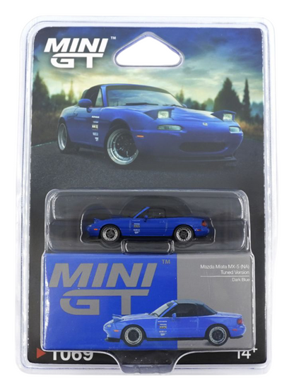 Mini-GT Mazda Miata MX-5 (NA) Tuned Version Dark Blue #1069