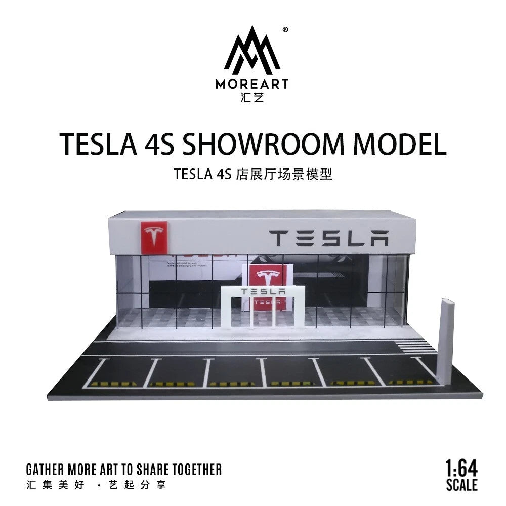 MoreArt Tesla Showroom w/ Lighting Scene