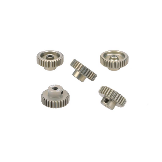Hobby Details 48P Aluminum 7075 Hard Coated Pinion Gear - Ti Gold for 3mm Shaft with M3 Set Screw (32T)