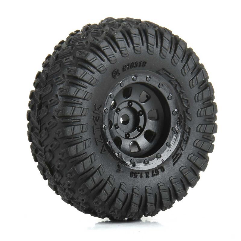 PRO1031910 Pro-Line 1/30 Aztek Front/Rear Mounted Black Clobber (4): Axial SCX30
