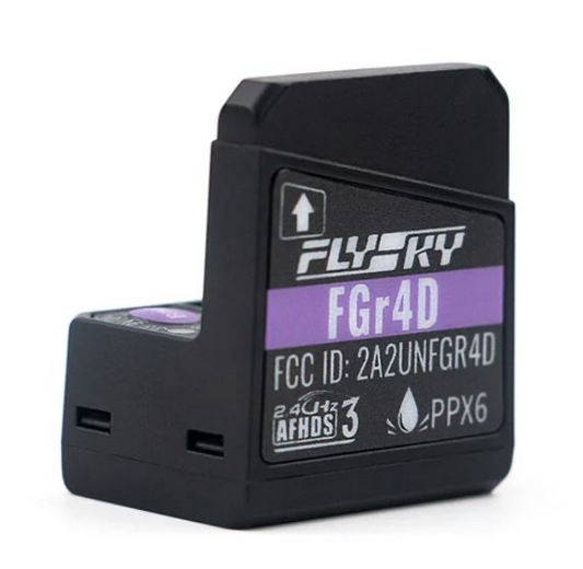 FLYFS-FGR4D Flysky FGR4D (AFHDS3) 4 Channel Receiver, Built-In Antenna