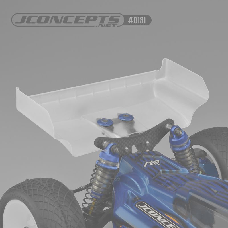 JCO0181 JConcepts Aero S-Type 7” Rear Wing, 2pc. (Fits 1/10th off-road buggies)