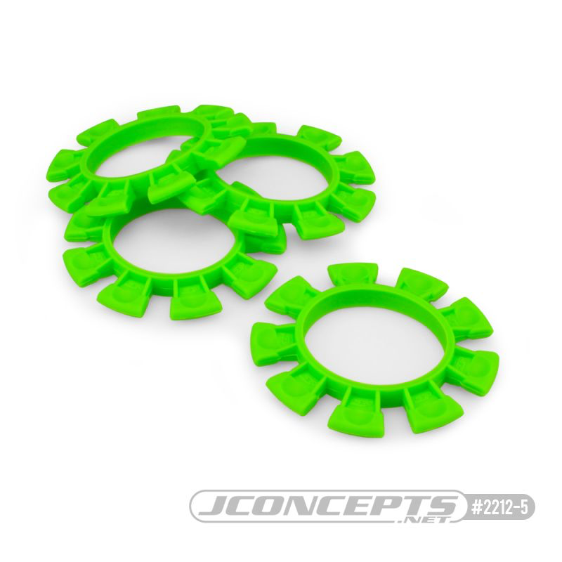 JCO2212-5 JConcepts Satellite Tire Gluing Bands - Green - Fits 1/10th, SCT, and 1/8th Buggy