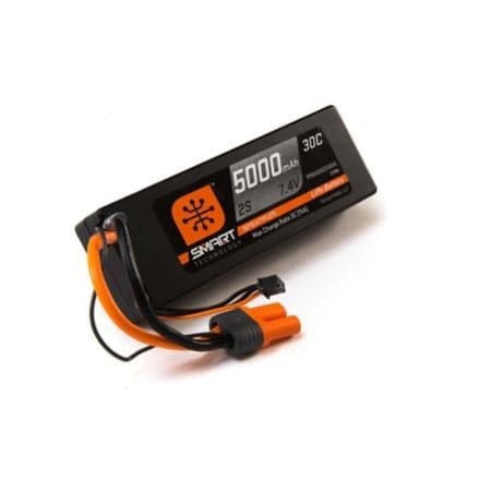 SPMX50002S30H5 Spektrum 5000mAh 2S 7.4V Smart LiPo 30C Hardcase; IC5