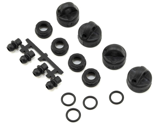 TKR6712 Tekno RC EB410/ET410 Shock/Cartridge Cap & Bushing Set (4)