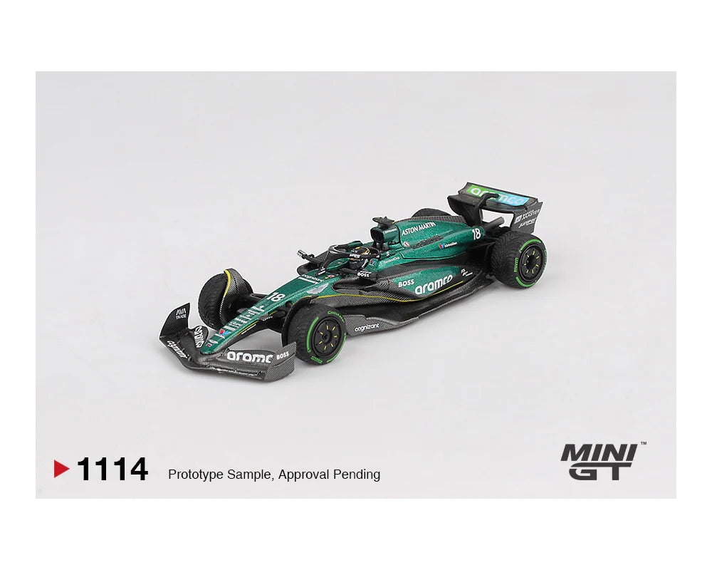 HE MGT01114 Mini GT Aston Martin AMR24 #18 Lance Stroll 1114