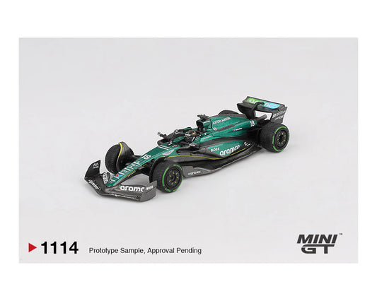 HE MGT01114 Mini GT Aston Martin AMR24 #18 Lance Stroll 1114
