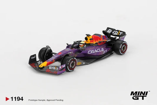 HE MGT01194 Mini GT Red Bull Racing RB19 #1 2023 F1 Las Vegas GP Winner Max Verstappen #1194