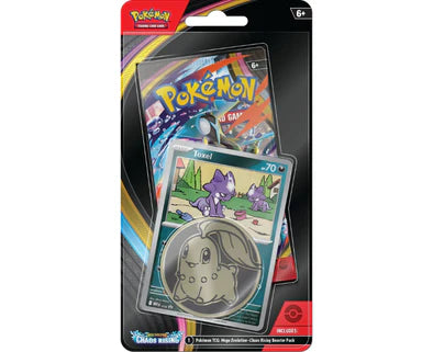 Pokémon Mega Evolution Chaos Rising Checklane Blister Pack With Foil Card and Coin