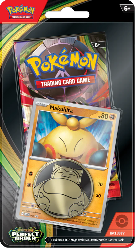 Pokémon Mega Evolution Perfect Order Checklane Blister Pack With Foil Card and Coin