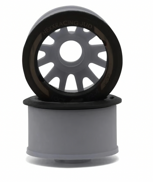 NEXX Mini-Z RWD "JUD" EVO Rear Threaded Side-Wall Carbon Fiber Rims (2mm Offset) (Grey) (2)