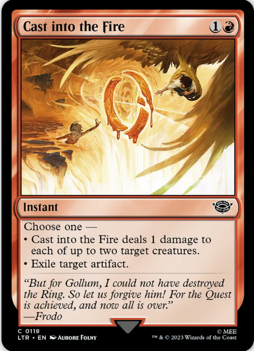 Cast Into the Fire - Foil (LTR) The Lord of the Rings: Tales of Middle-Earth