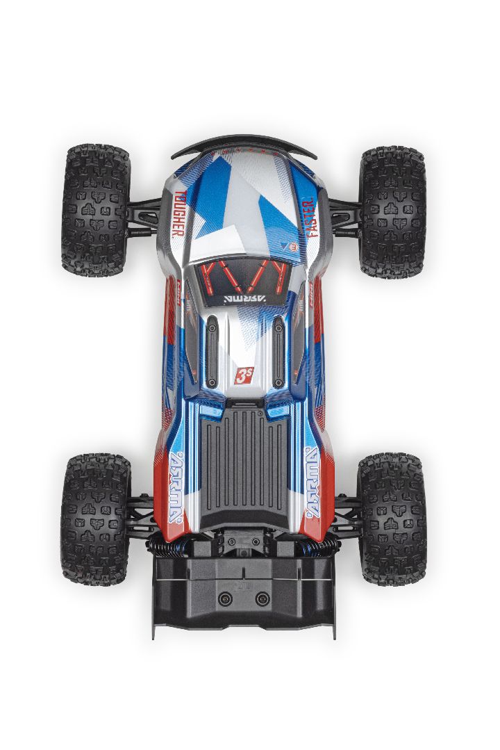ARA2508ST1 Arrma Mini Kraton 3S BLX 4X4 1/16 RTR Brushless Speed Monster Truck (Red/Blue) w/2.4GHz Radio, 3S LiPo Battery & Charger