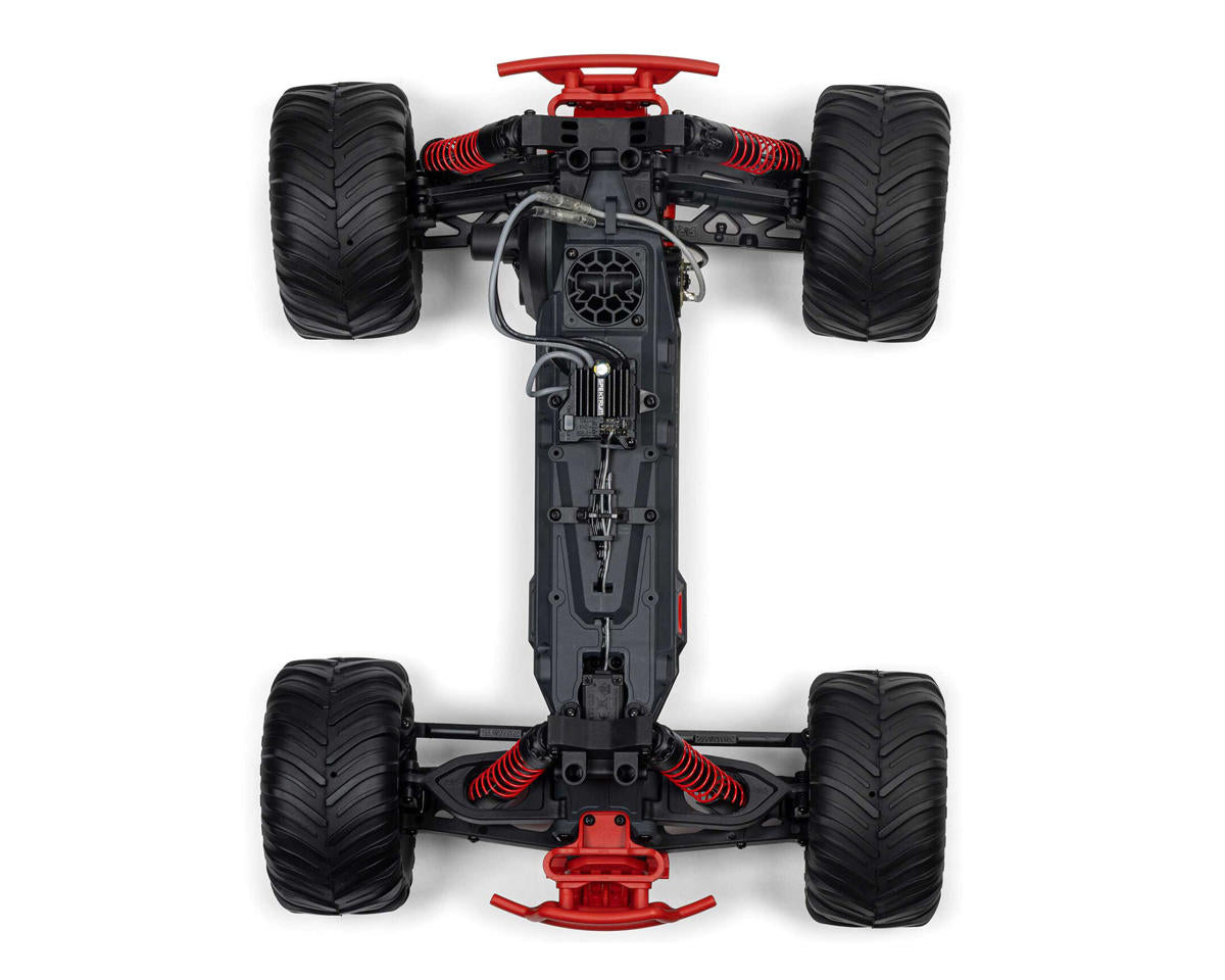 ARA3230ST2 Arrma Gorgon 4X2 MEGA 550 Brushed 1/10 Monster Truck RTR (Red) w/SLT2 2.4GHz Radio, Battery & Charger