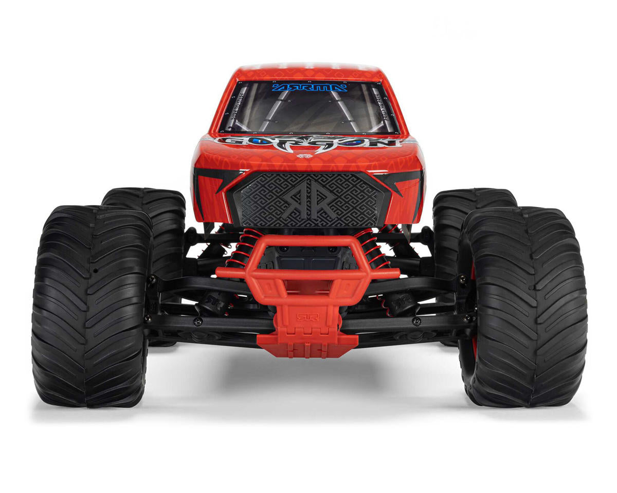 ARA3230ST2 Arrma Gorgon 4X2 MEGA 550 Brushed 1/10 Monster Truck RTR (Red) w/SLT2 2.4GHz Radio, Battery & Charger