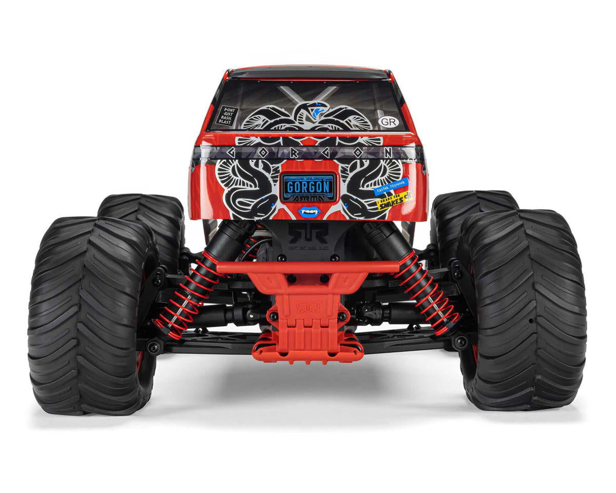ARA3230ST2 Arrma Gorgon 4X2 MEGA 550 Brushed 1/10 Monster Truck RTR (Red) w/SLT2 2.4GHz Radio, Battery & Charger