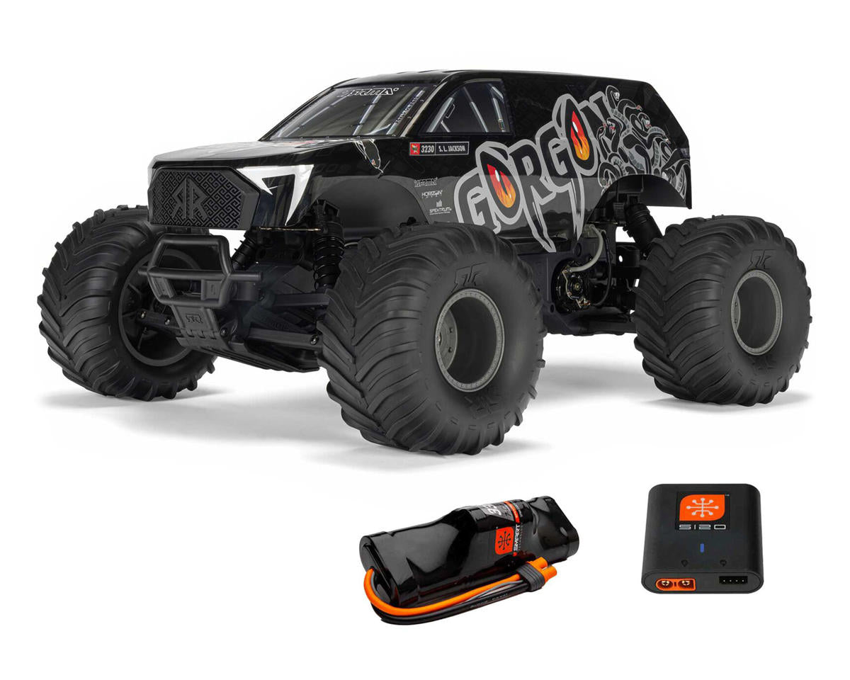 ARA3230ST3 Arrma Gorgon 4X2 MEGA 550 Brushed 1/10 Monster Truck RTR (Black) w/SLT2 2.4GHz Radio, Battery & Charger