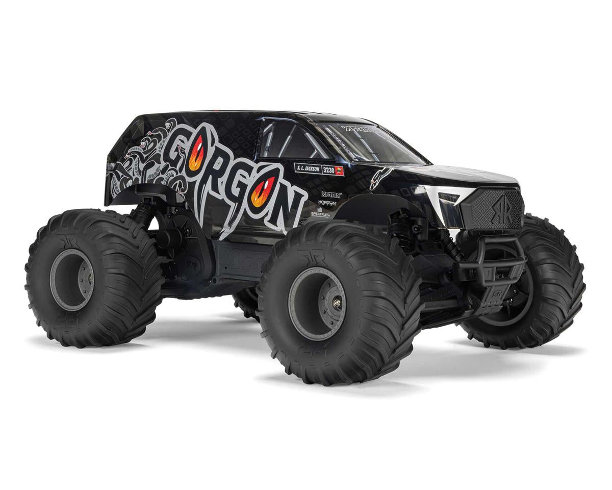 ARA3230ST3 Arrma Gorgon 4X2 MEGA 550 Brushed 1/10 Monster Truck RTR (Black) w/SLT2 2.4GHz Radio, Battery & Charger