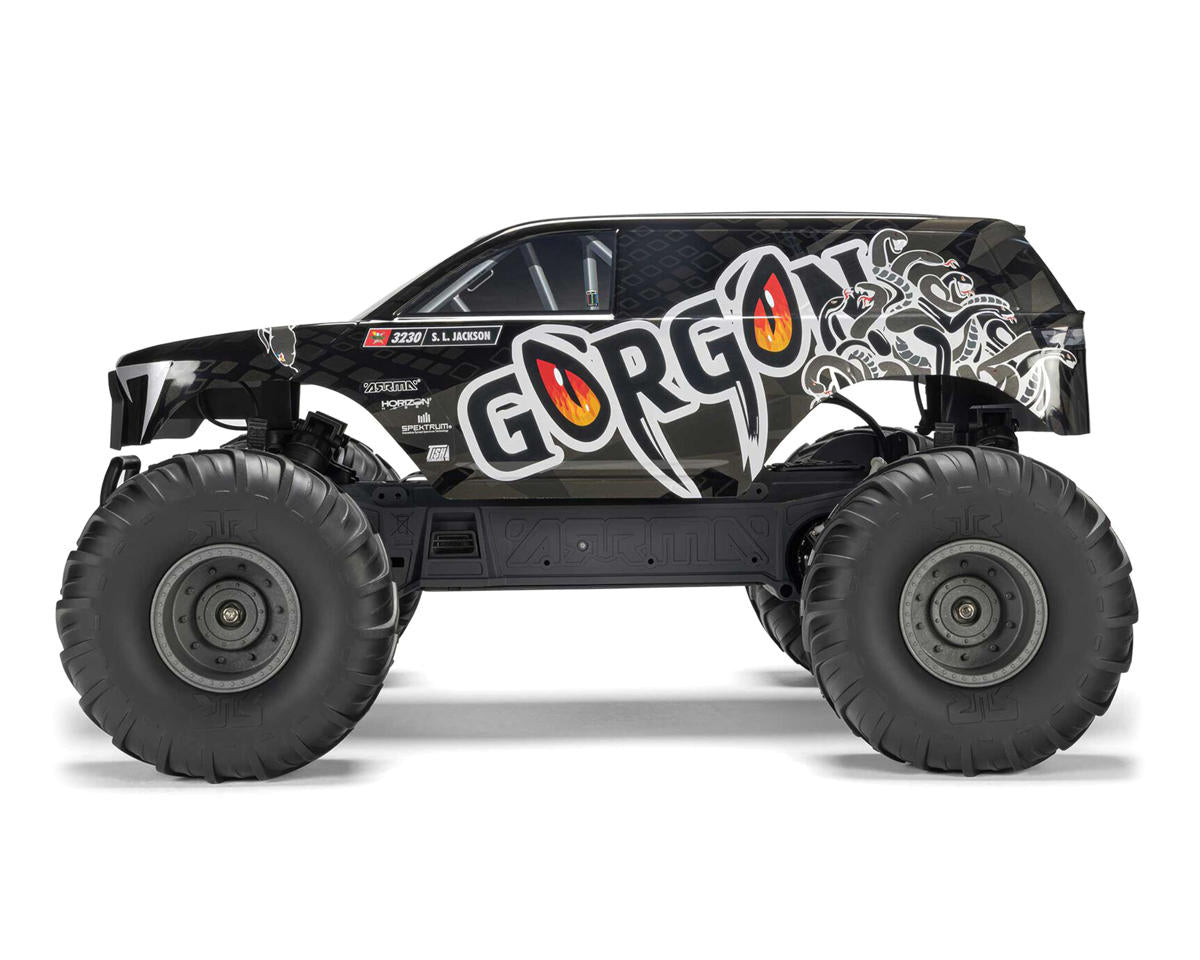 ARA3230ST3 Arrma Gorgon 4X2 MEGA 550 Brushed 1/10 Monster Truck RTR (Black) w/SLT2 2.4GHz Radio, Battery & Charger