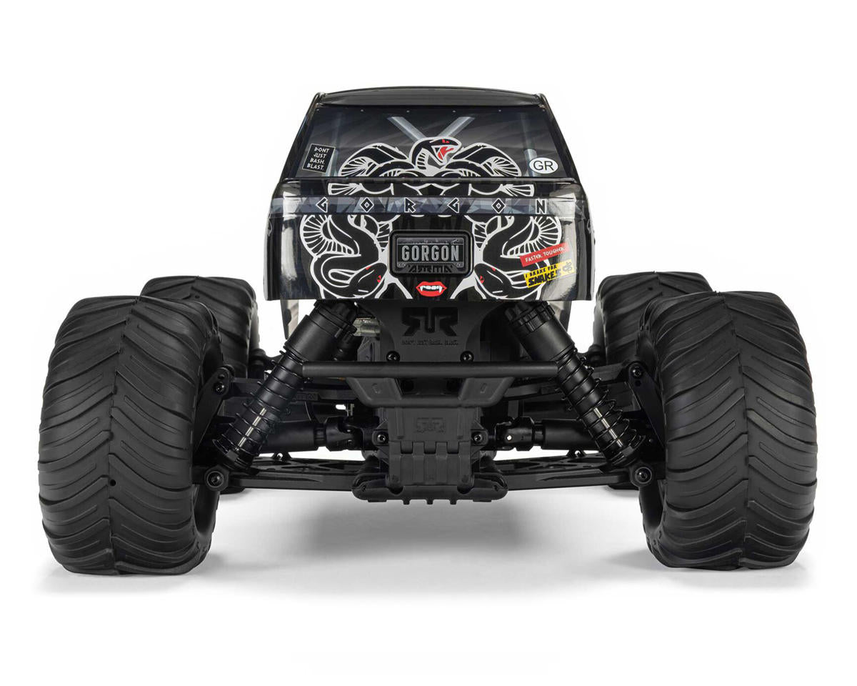 ARA3230ST3 Arrma Gorgon 4X2 MEGA 550 Brushed 1/10 Monster Truck RTR (Black) w/SLT2 2.4GHz Radio, Battery & Charger