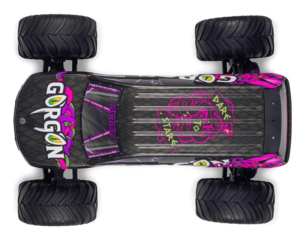 ARA3230ST4 Arrma Gorgon 4X2 MEGA 550 Brushed 1/10 Monster Truck RTR (Purple) w/SLT2 2.4GHz Radio, Battery & Charger
