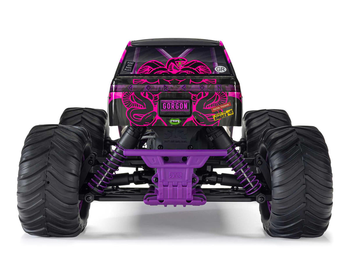 ARA3230ST4 Arrma Gorgon 4X2 MEGA 550 Brushed 1/10 Monster Truck RTR (Purple) w/SLT2 2.4GHz Radio, Battery & Charger