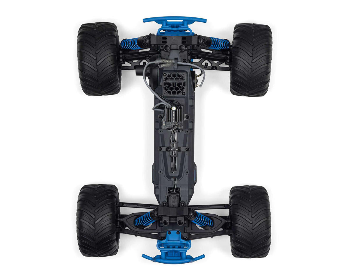 ARA3230ST5 Arrma Gorgon 4X2 MEGA 550 Brushed 1/10 Monster Truck RTR (Blue) w/SLT2 2.4GHz Radio, Battery & Charger