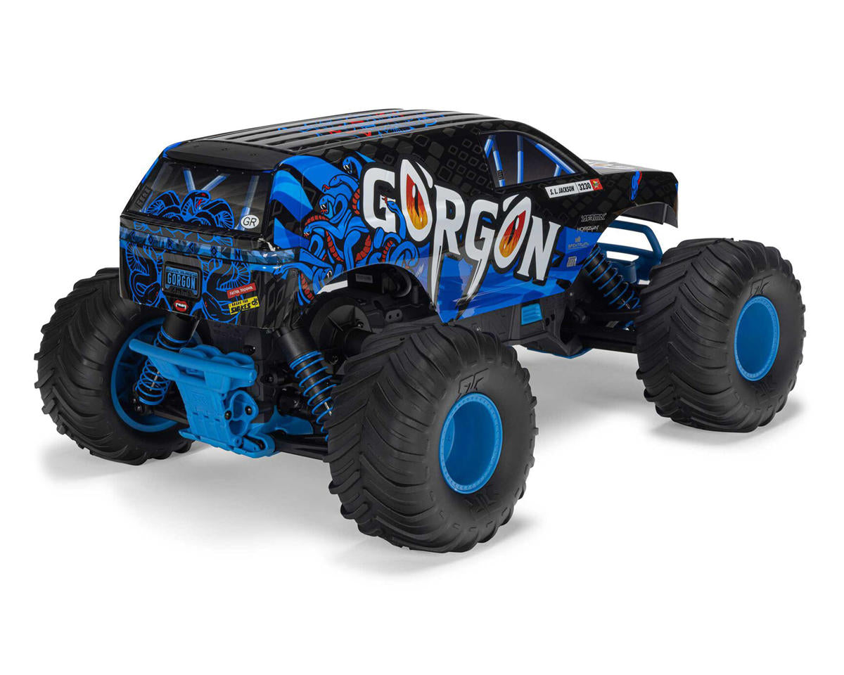 ARA3230ST5 Arrma Gorgon 4X2 MEGA 550 Brushed 1/10 Monster Truck RTR (Blue) w/SLT2 2.4GHz Radio, Battery & Charger