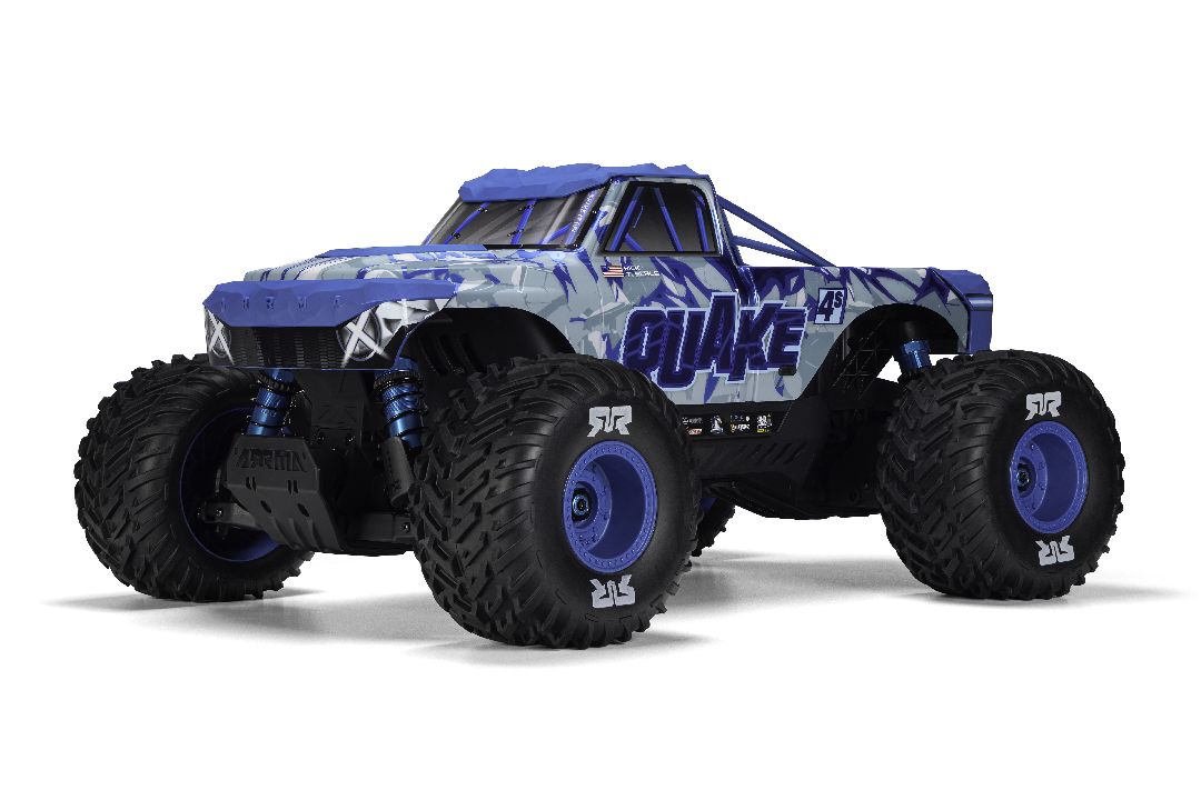 ARA4437T2 Arrma 1/8 Quake 4S DSC 4X4 Brushless RTR - White/Blue