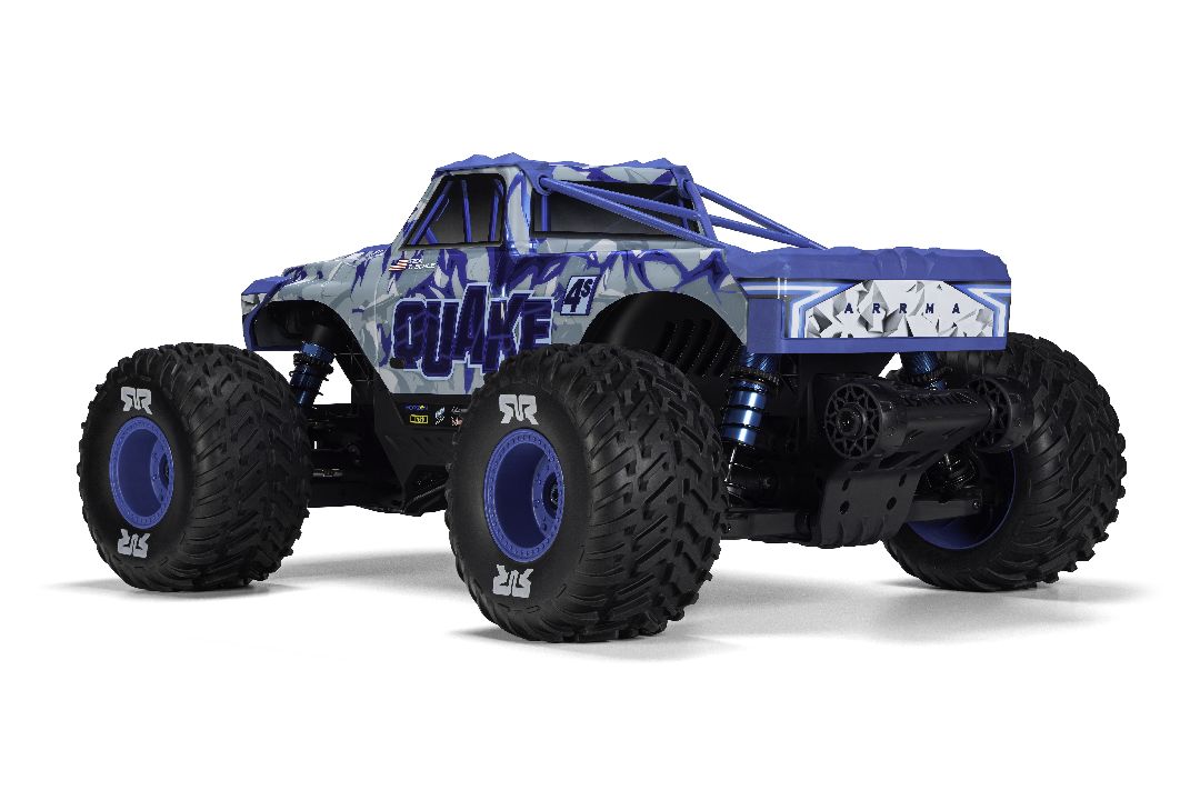 ARA4437T2 Arrma 1/8 Quake 4S DSC 4X4 Brushless RTR - White/Blue